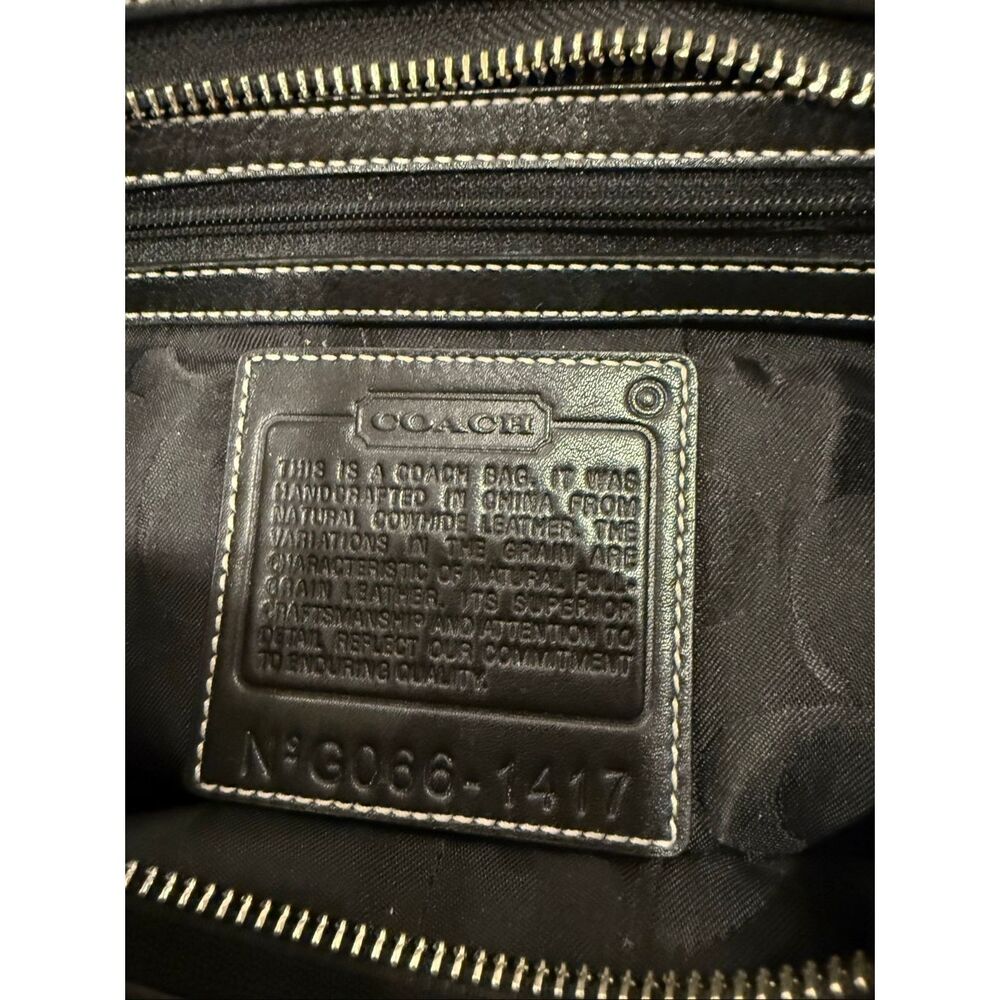 Vintage Coach 1417 Black Genuine Leather East West Legacy Shoulder Bag Womens - Picture 9 of 10